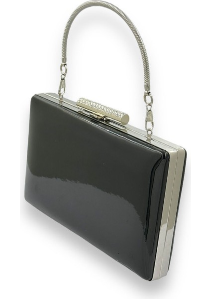 Siyah Renk Ayna Rugan Metal Saplı Abiye Çanta Gece Çantası Kına Düğün Nişan Balo Davet fiyatları