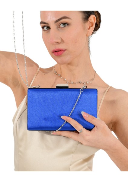 Saks Mavisi Renk Abiye Çanta Gece Çantası Nişan Düğün Çantası modelleri