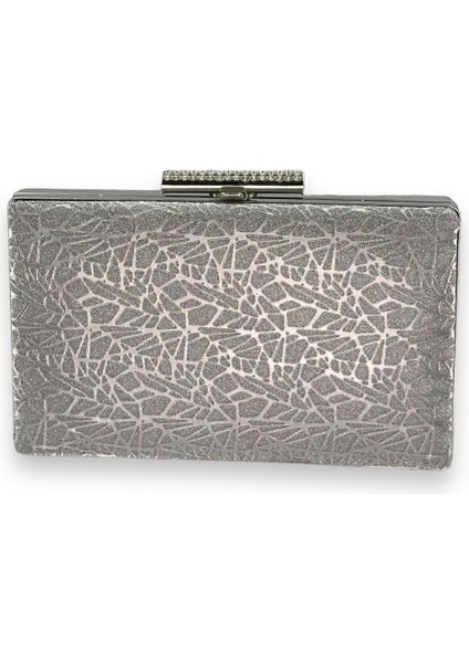 Lazer Desenli Abiye Çanta Gece Çantası Düğün Nişan Nikah Portföy