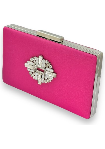 Pembe Renk Çizilmeyen Saten Gümüş Taşlı Abiye Çanta Düğün Nişan Çantası fiyatları