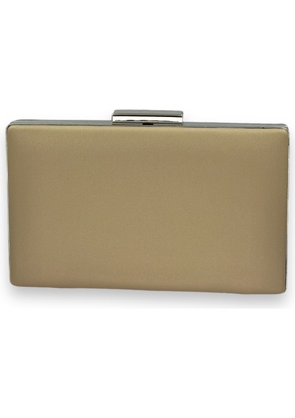 Altın Gold Dore Renk Çizilmez Saten Abiye Çanta Gece Çantası Nişan Düğün Çantası El Çantası