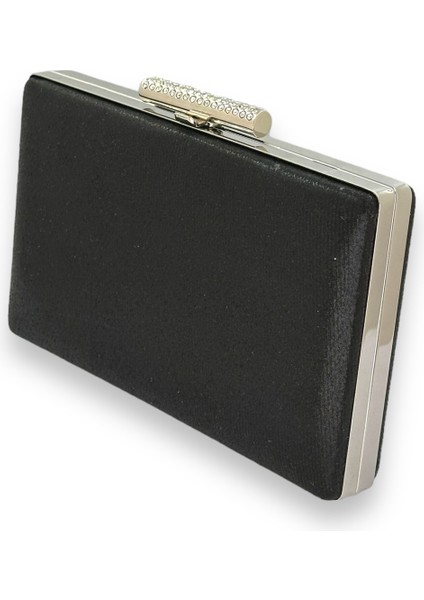 Siyah Renk Ithal Sıvama Saten Parlak Kumaş Abiye Çanta Gece Çantası Kına Düğün Nişan fiyatları