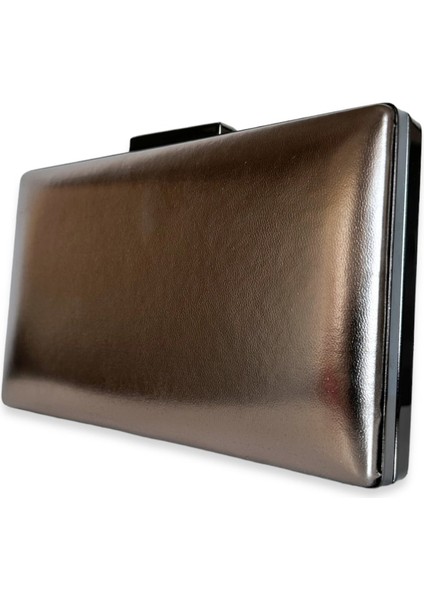 Platin Renk Cilt Deri Mat Deri Abiye Çanta Gece Çantası Nişan Düğün Çantası El Çantası modelleri