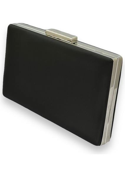 Siyah Renk Çizilmez Saten Abiye Çanta Gece Çantası Nişan Düğün Çantası El Çantası fiyatları