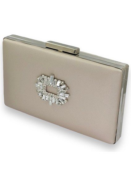 Ten Nude Rengi Çizilmeyen Saten Gümüş Taşlı Abiye Çanta Düğün Nişan Çantası fiyatları