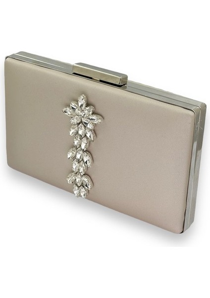 Ten Nude Rengi Çizilmeyen Saten Gümüş Taşlı Abiye Çanta Düğün Nişan Çantası fiyatları