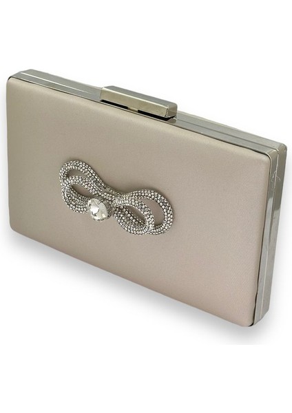 Ten Nude Rengi Çizilmeyen Saten Gümüş Taşlı Abiye Çanta Düğün Nişan Çantası fiyatları