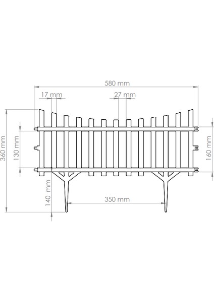 10 Adet Yeni Tasarım Mini Bahçe Çiti Dekoratif Esnek Plastik Çit Peyzaj Koruma Çiti 580-36 cm modelleri