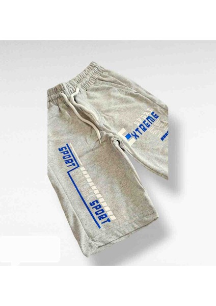 Erkek Çocuk Tekli Kapri Pamuklu Baskılı Bermuda Şort