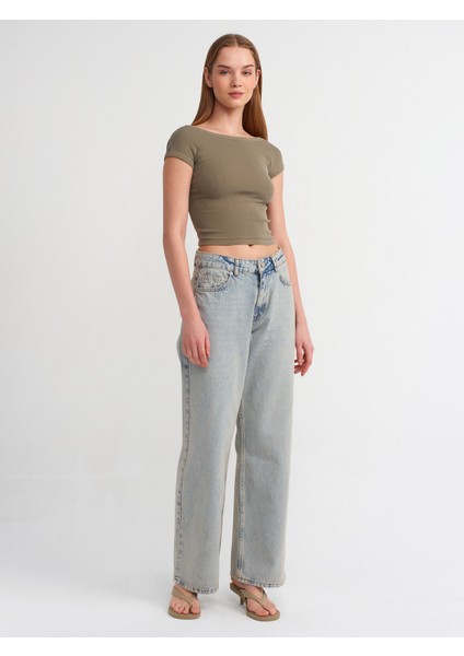 71449 Salaş Denim Pantolon-Tint