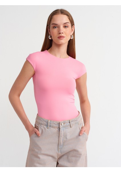 30856 Poliamid T-Shirt-Pembe