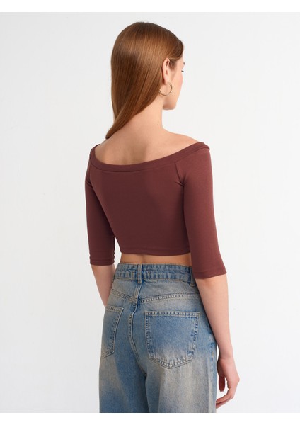 30937 Omuzları Açık Top-Kahve fiyatları