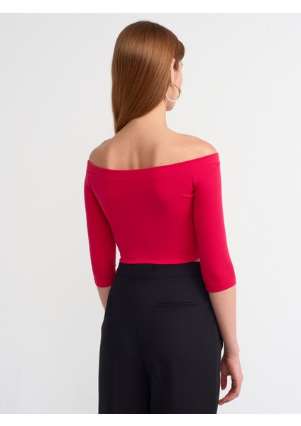 30937 Omuzları Açık Top-Fuşya fiyatları