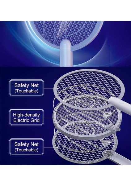 WD-942 USB Şarjlı Uv Işıklı Elektrikli Sivrisinek Öldürücü Raket Sinek Öldürücü Sineksavar