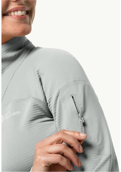 1710981_6709 Prelight Fz W Cool Grey Kadın Outdoor Polar modelleri
