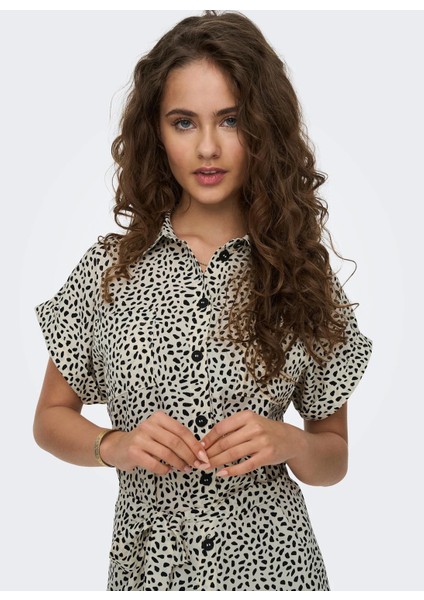 Gömlek Yaka Düz Beyaz Uzun Kadın Elbise Onlhannover S/S Shırt Dress Noos Wv fiyatları
