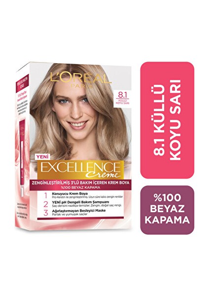 L'oreal Paris Excellence Creme 8.1 Saç Boyası