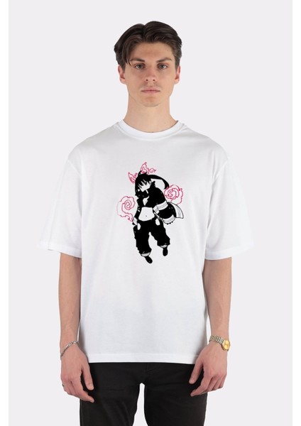 Beyaz Oversize T-Shirt Tamaki Kotatsu