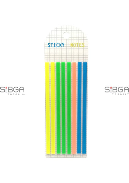 Ince Uzun Şerit Şeffaf Renkli Postit Post-It Post It. Kitap Ayracı Ayraç Postit Sticker 160 Yaprak