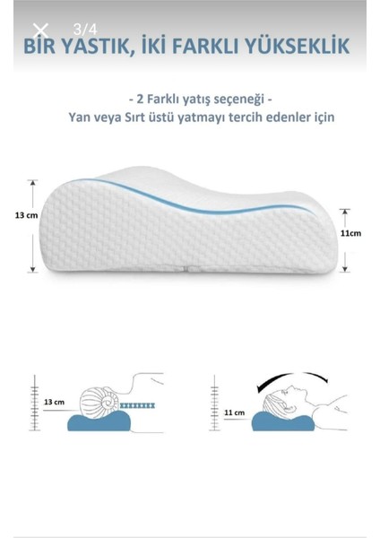 AY Home  Premium  Memoray   Foam  Pillows  Çift Tarafli  Boyun  Fittiği  Yastığı  Alçak  Yumuşak  Vico  Yastık   Rahat   Uyku   Yastığı  For  Side Sleeping  Pillow