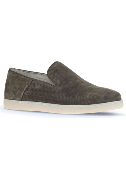 Haki Süet Baskılı Erkek Loafer 07MA21884000