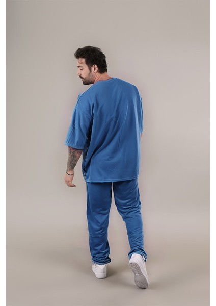 Erkek Oversize Kısa Kollu Eşofman Takımı