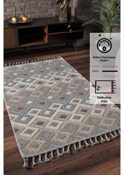 Natural Ritim , Modern Dokuma Soft Tuşeli Sisal Cut Loop Masaj Mekan Salon Oda Halısı