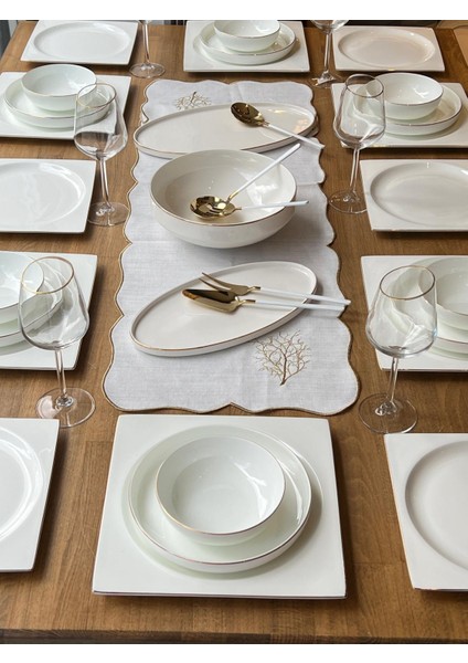 Yemek Takımı Modern Kare Parça 6 Kişilik