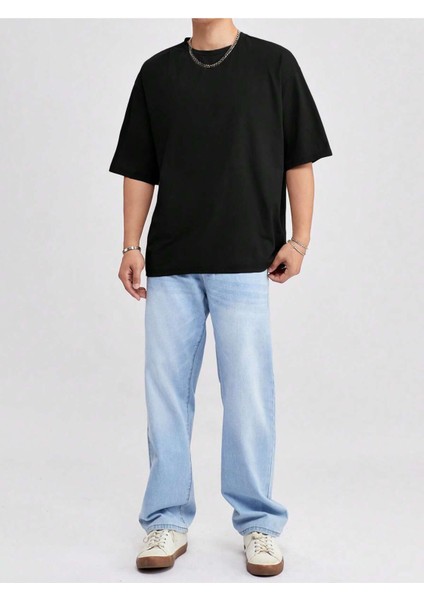 Unisex Oversize Salaş Düz Tshirt fırsatları