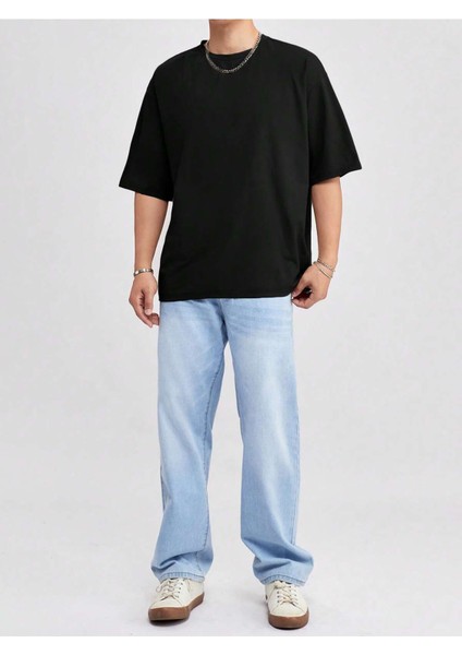 Unisex Oversize Salaş Düz Tshirt