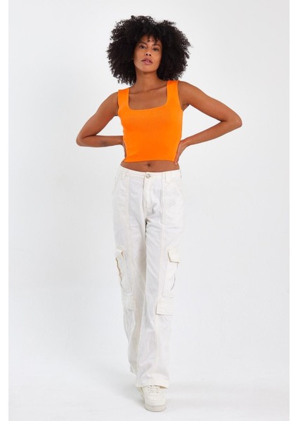Alexandergardi Kare Yaka Crop Atlet (A90779-S)