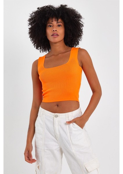Alexandergardi Kare Yaka Crop Atlet (A90779-S)