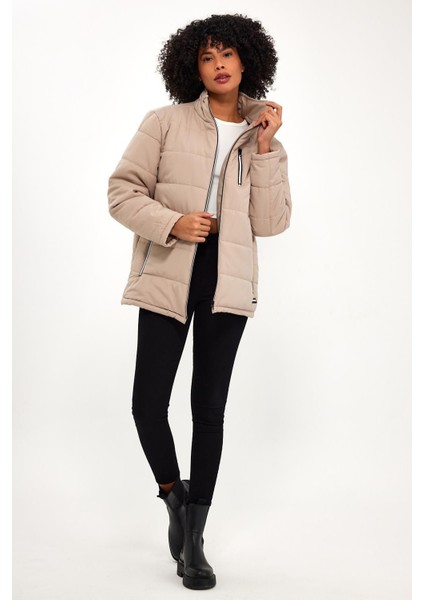 Astarli Oversize Kapitone Mont (E23-627A)