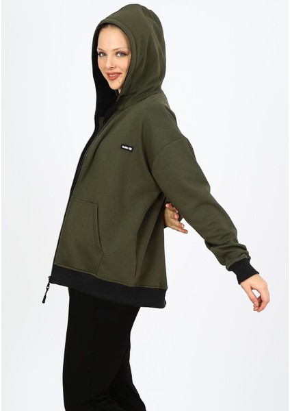 Fermuarlı Kapüşonlu Sweatshirt (UN-501403)