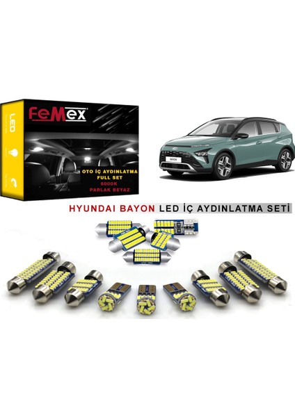 Hyundai Bayon Iç Aydınlatma Ampul Seti Femex Parlak Beyaz