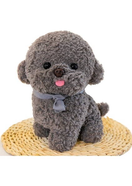 KhalidBain Sevimli Teddy Dog Doll Peluş Oyuncak Simülasyon Köpek Bichon Frise Doll Çocuk Bez Bebek (Yurt Dışından)