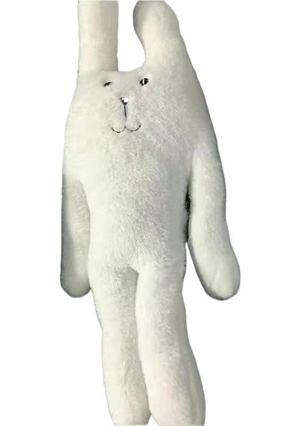 KhalidBain Beyaz Tavşan Uyku Yastığı Uyku Yatıştırıcı Peluş Bebek Oyuncak Bebek (Yurt Dışından)