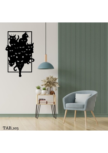 Kedi Görselli Duvar Tablosu