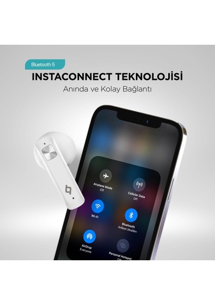 Ultra Ince Su Geçirmez Çift Cihaz Destekli Bluetooth Kulaklık Huawei Samsung Iphone Kulaklık