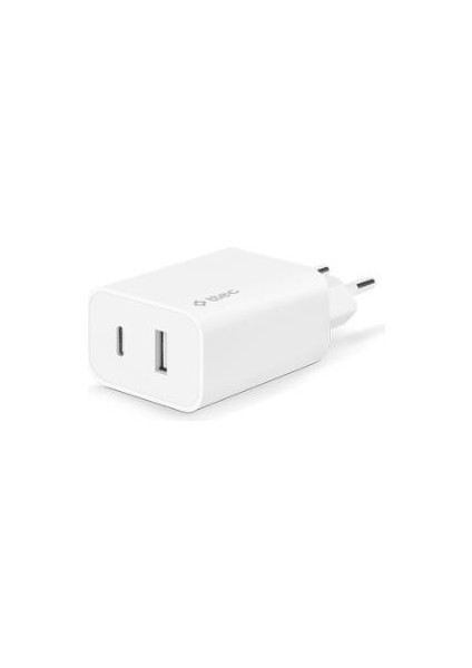Şarj Akım Korumalı 2.4A/12W Usb-C ve Usb-A Şarj Cihazı Huawei Samsung Xiaomi Iphone Şarj Başlık