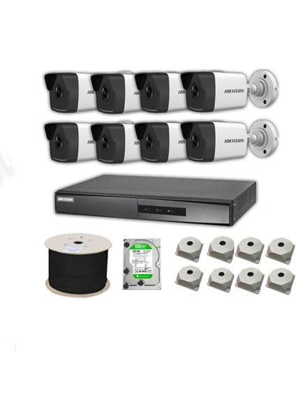 4mp Mikrofonlu 8 Kameralı 2tb Disk Tak Çalıştır Hazır Ip Kamera Seti