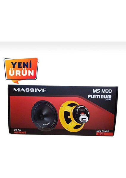 MS-M80 Platinium Seri 20 cm Midrange Hoparlör 175W Rms 450W Maksimum