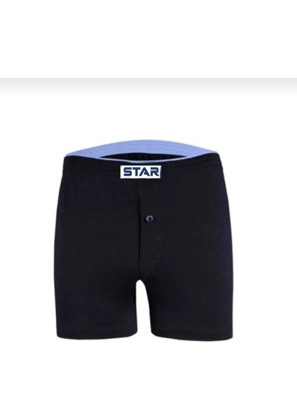 3 Lü Erkek % 100 Saf Pamukdüz Renk Penye Boxer