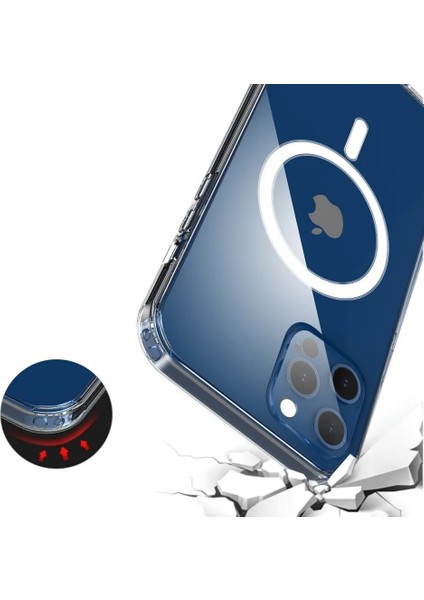 iPhone Şeffaf Magsafe Özellikli Kamera Çıkıntılı Arka Kılıf fiyatları