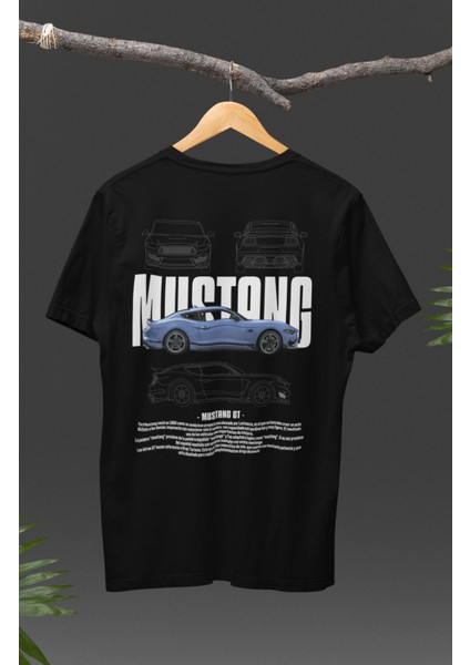 Unisex Mustang Gt 1964 Sırt Baskılı T-Shirt, Racing Araba Yarış Temalı Baskılı Tişört modelleri