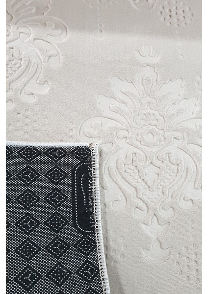 Kaymaz Tabanlı Kesme Kabartmalı Salon Koridor Mutfak Hali Vizon Yolluk Ymr 9025 Vizon fiyatları