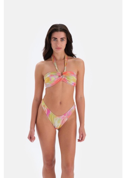 Kadın Turuncu Straplez Bikini Takım 3046