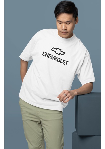 Oversize Chevrolet S10 Sırt Baskılı Tişört, Erkek-Kadın Araba Temalı Couple T-Shirt fiyatları