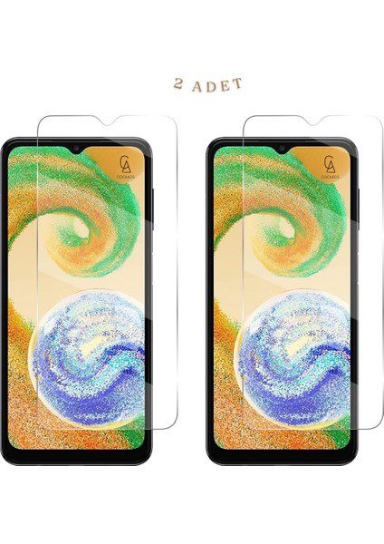 Samsung Galaxy A04S Ile Uyumlu Ekran Koruyucu Şeffaf Temperli Kırılmaz Cam Ekran Koruyucu 2 Adet