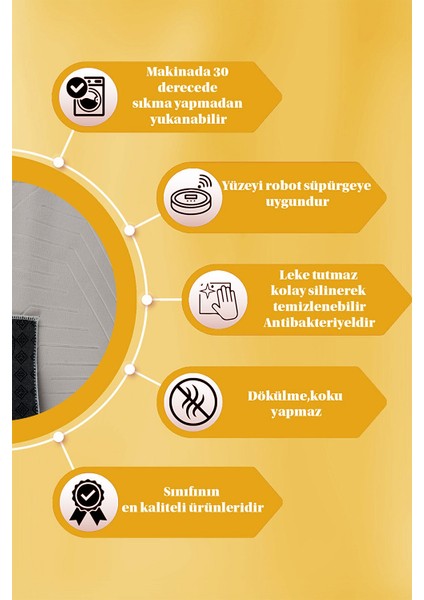 Kaymaz Tabanlı Kesme Kabartmalı Salon Koridor Mutfak Hali Vizon Yolluk Ymr 5015 Vizon indirimleri